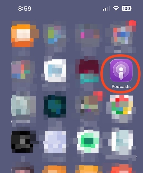 Apple Podcasts app home screen